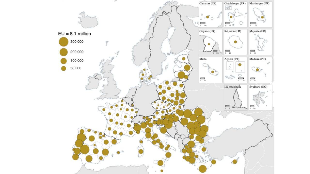 harta UE cu numarul de stupi