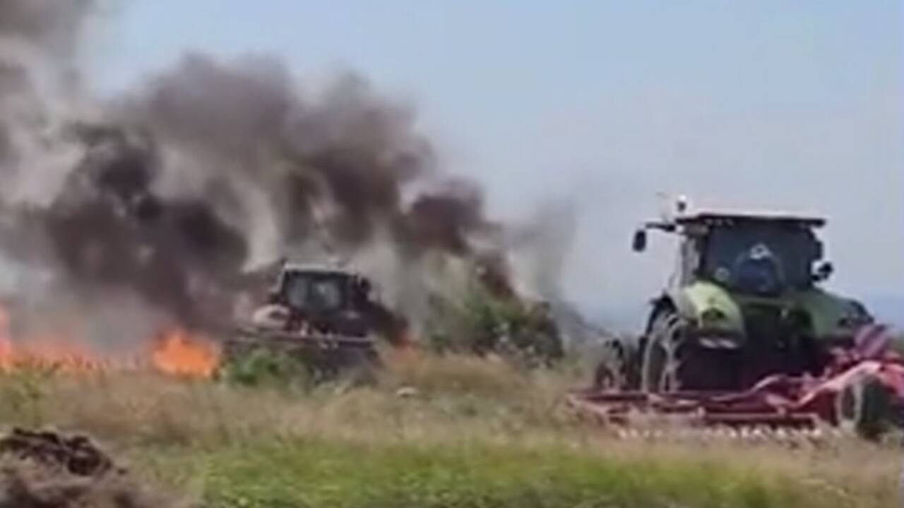 tractor-câmp-incendiu-bragadiru