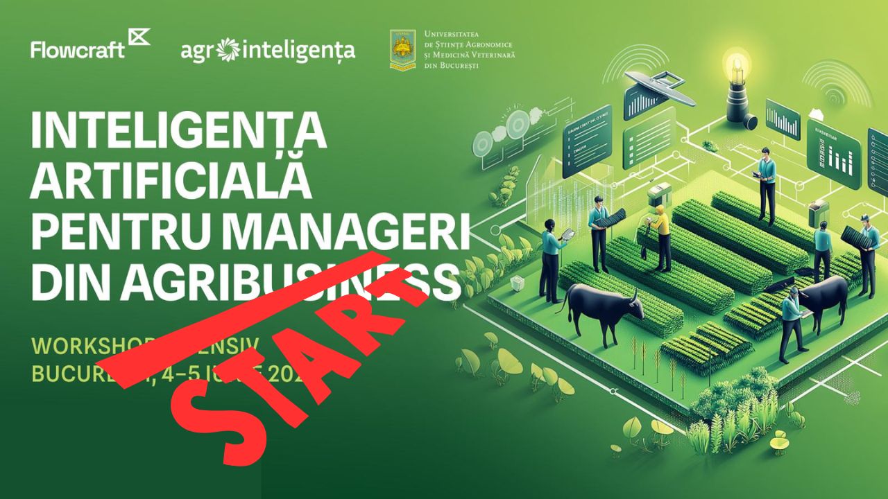 20 de fermieri și de specialiști participă de astăzi la workshopul “Inteligența Artificială pentru Manageri din Agribusiness”