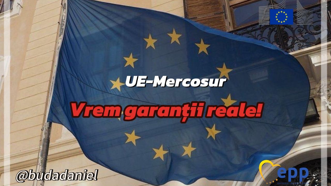 Eurodeputatul Daniel Buda cere garanții clare pentru fermieri în contextul Mercosur