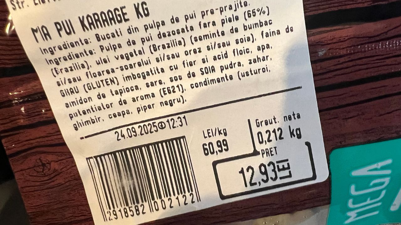 Carne de pui din Brazilia, prăjită de un mare retailer și vândută în România