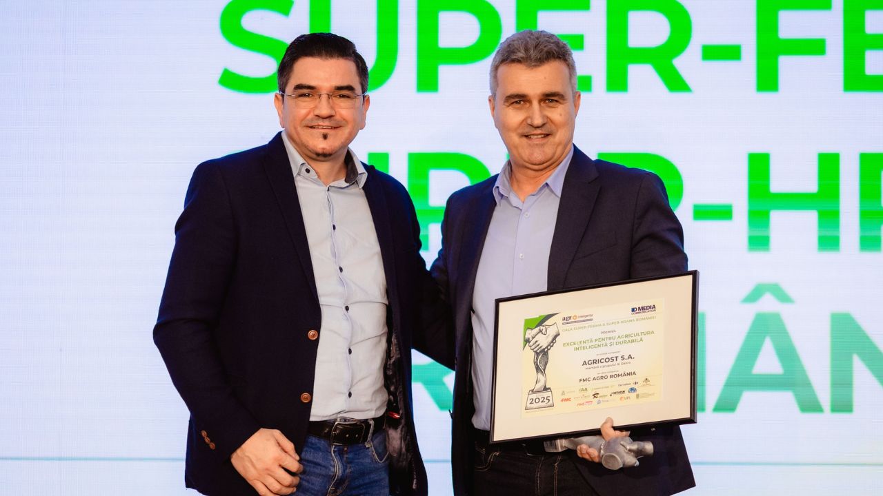 Gala Super-Ferma 2025. FMC a acordat Agricost Premiul de Excelență pentru Agricultura Inteligentă și Durabilă. Cătălin Viziru: ”A fost un an plin de provocări, dar și de realizări frumoase”