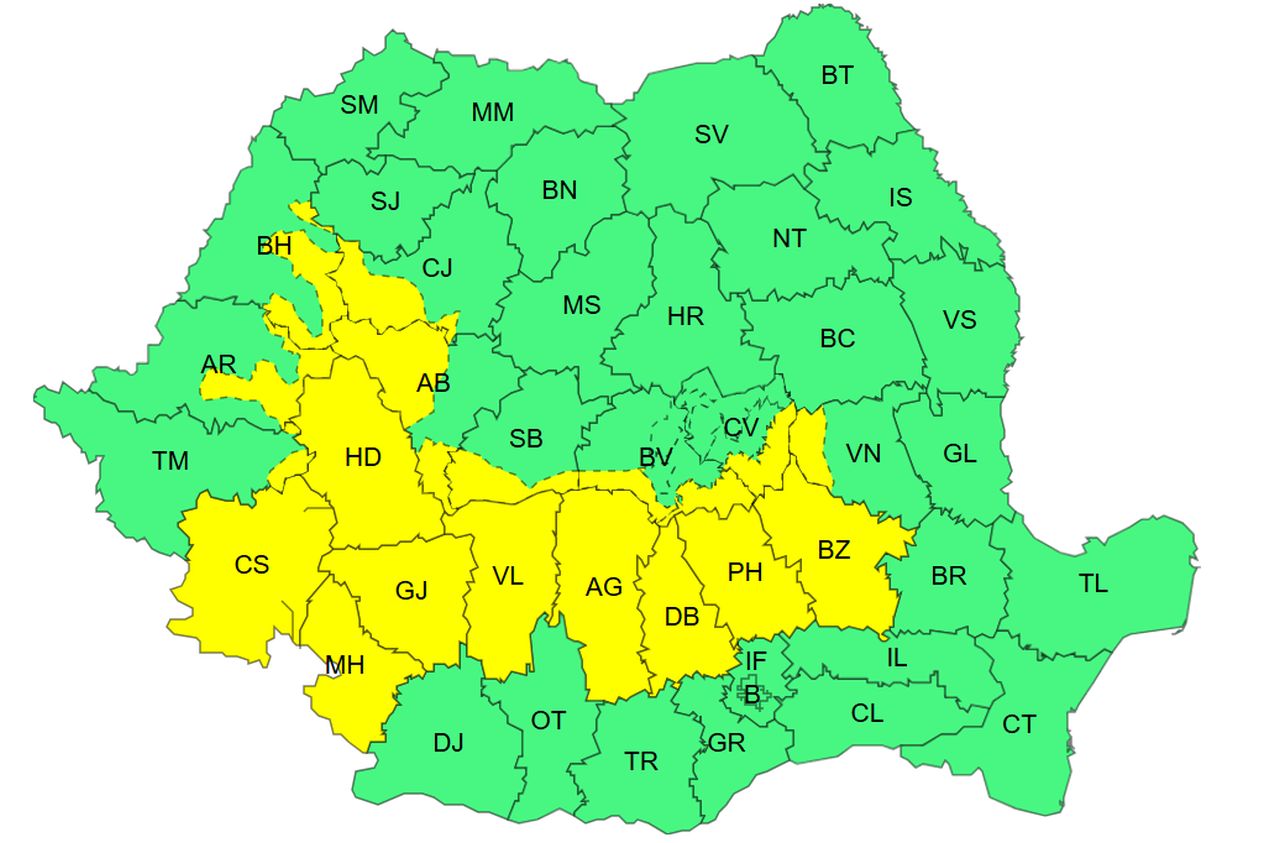 Cod galben - luni, 26 ianuarie