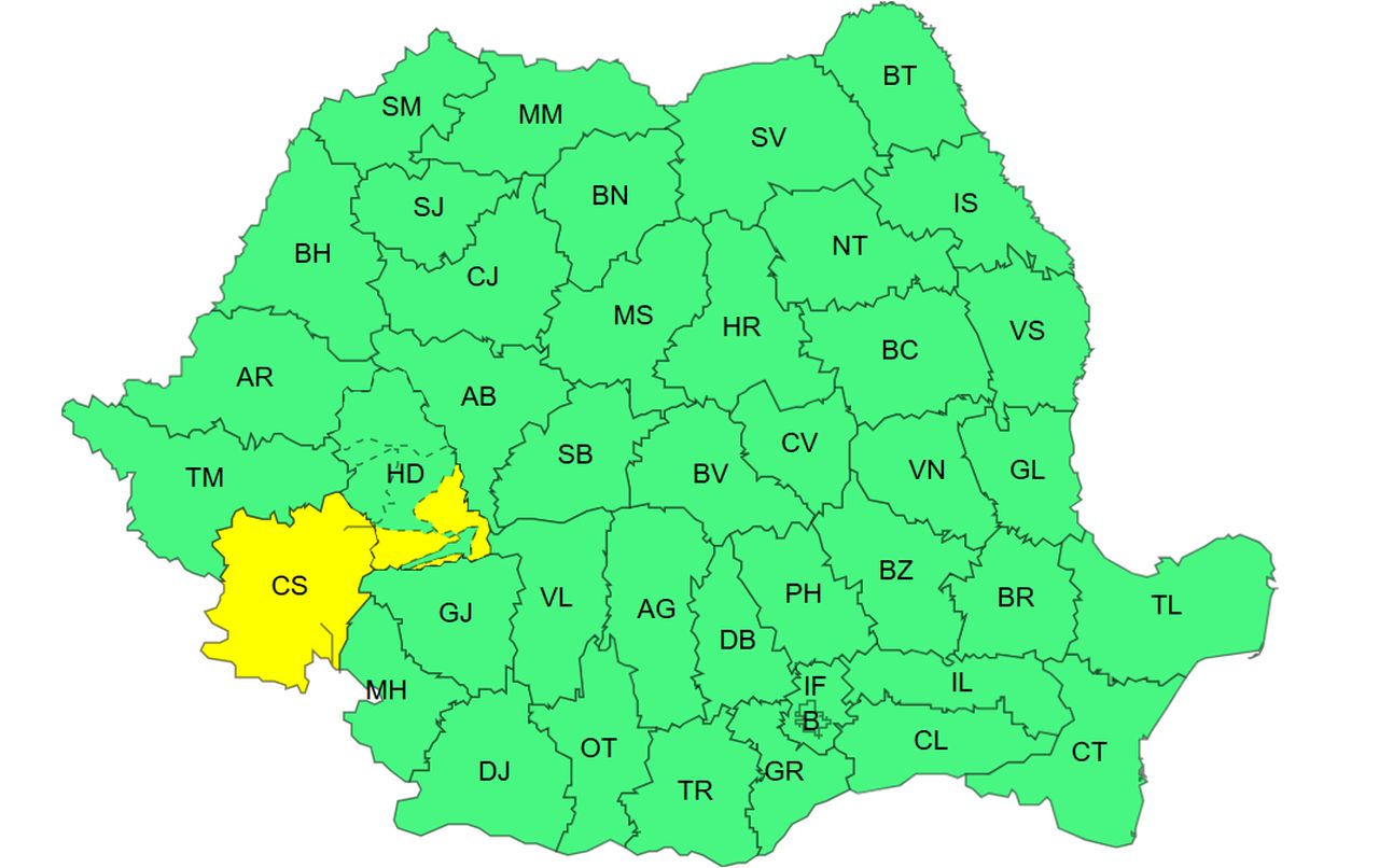 Cod galben de vânt - 26 martie 2026