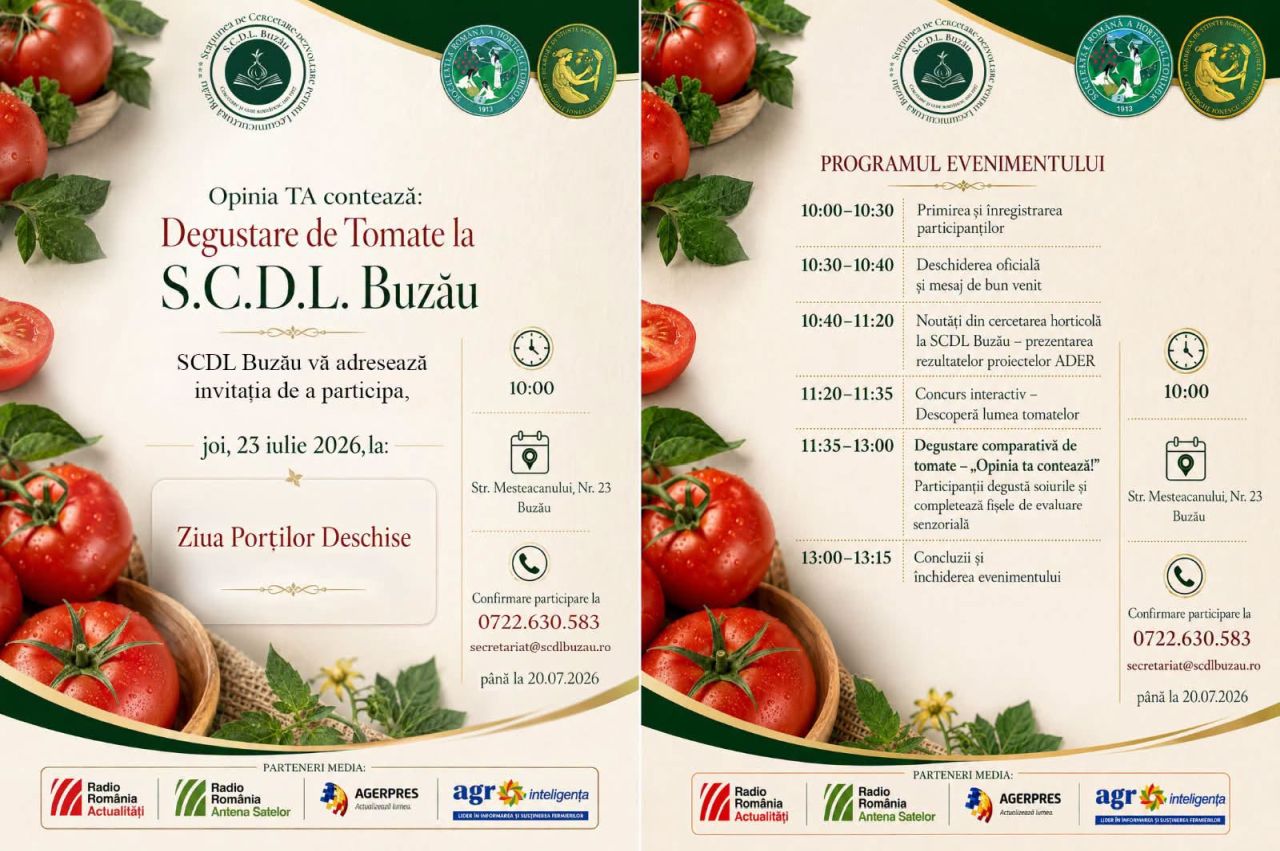 Degustare de tomate la SCDL Buzău