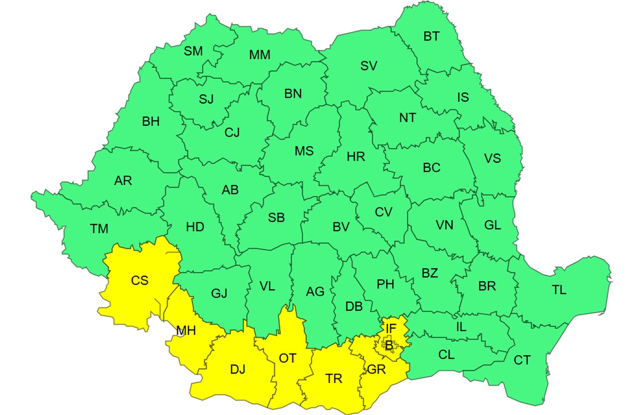 Alertă meteo - luni, 24 august 2026