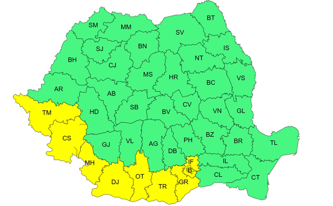 Alertă meteo - marți, 25 august 2026