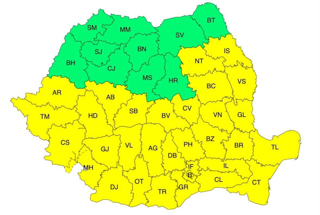 Cod galben de caniculă pentru 5 septembrie